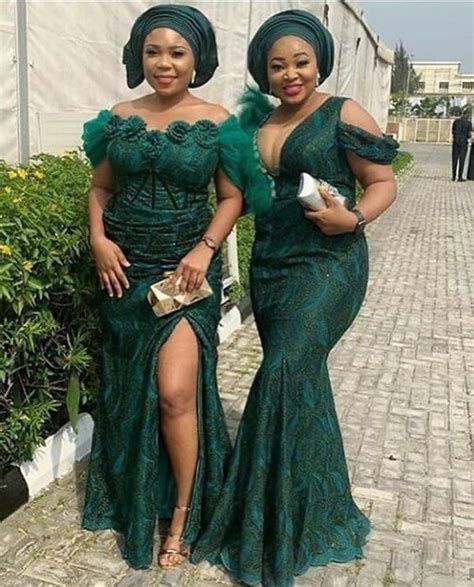 30 Gorgeous Aso Ebi Styles For Your Owanbe This 2020 Stylish Naija In 2021 Lace Gown Styles