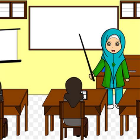 Karikatur Guru Sedang Mengajar