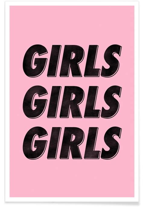 Girls Black Poster Juniqe