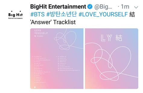 New Release Ly Answer Tracklist And Album Preview Bts Amino