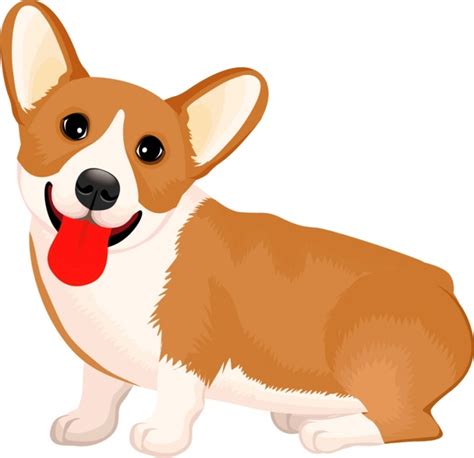 Dog Icon Cute Colored Cartoon Character Vectors Graphic Art Designs In