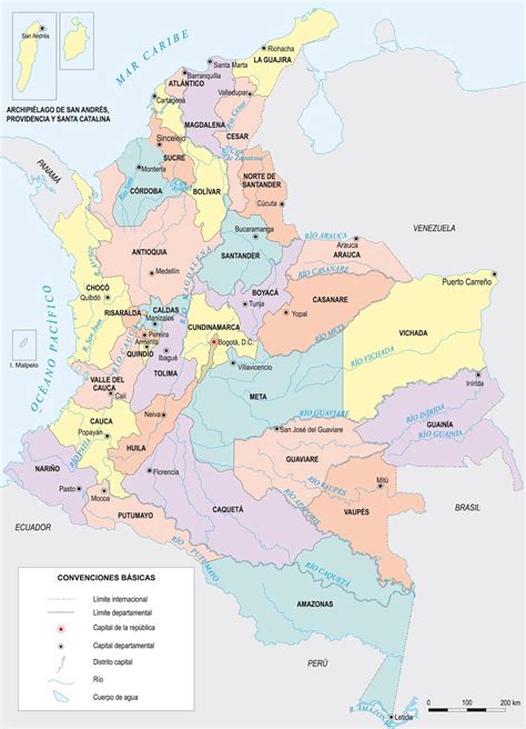 Croquis Division Mapa Politico De Colombia Kulturaupice