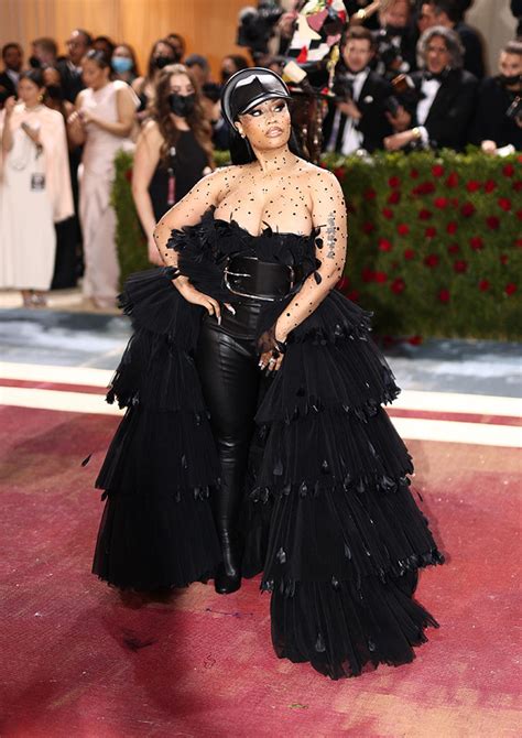 Nicki Minaj Makes Met Gala 2022 Arrival In Barely There Boots