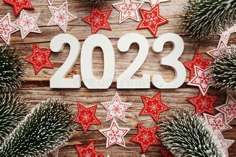 2023 Happy New Year With Christmas Lantern Decorative With Space Copy