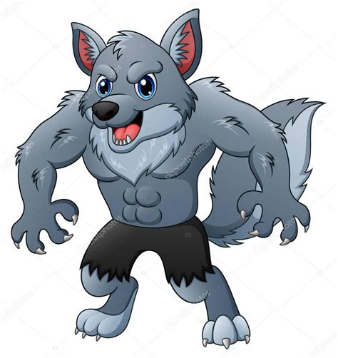 Cartoon Werewolf On White Background — Stock Vector © Dualoro 165451238