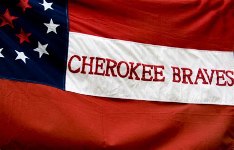 Confederate Civil War Battle Flag Cherokee Braves Stock Photo
