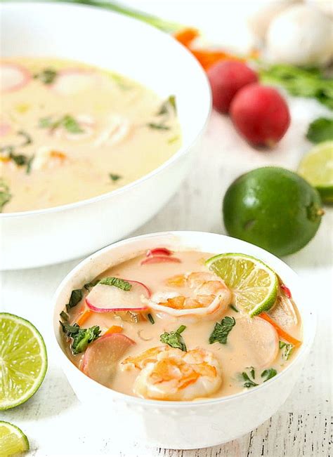 Easy Thai Coconut Curry Soup With Shrimp Low Carb And