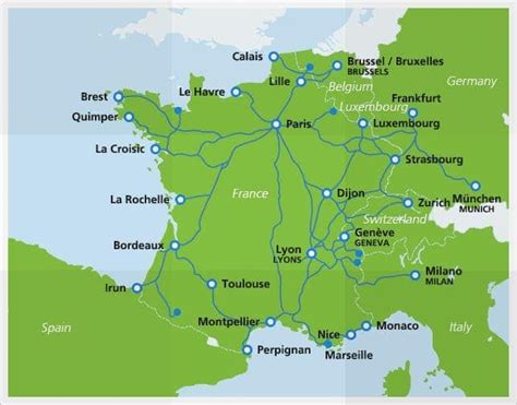 Tgv High Speed Train France Train Train Route Train Route Map
