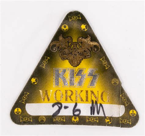 Kiss Backstage Pass Rock The Nation Yellow Triangle Working Used