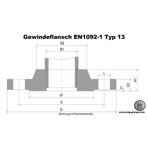 Gewindeflansch En1092 1 Typ 13 Pn6 Din2565 Dn15 12 S235jrg2rst37 2