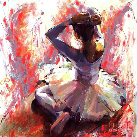 Ballet Dancer Siting Painting By Gull G Fine Art America