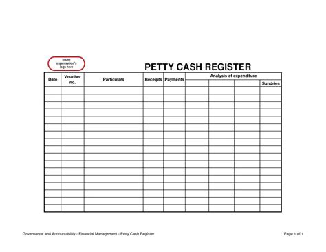 Petty Cash Log Templates Excel Xlts