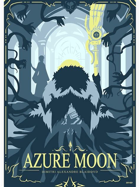 Azure Moon Poster For Sale By Snipsnipart Redbubble