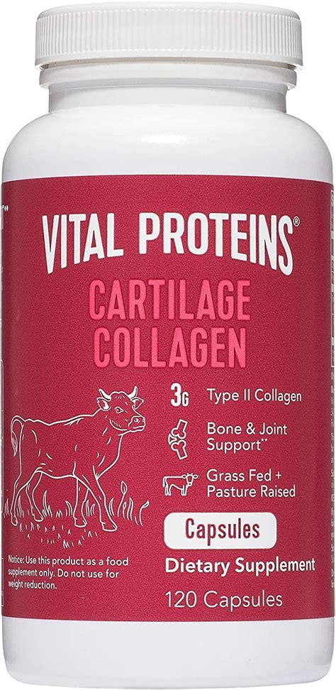 Vital Proteins Cartilage Collagen Pills Type Ii Collagen And Chondroitin Sulfate Supplement For