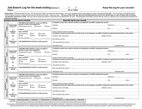 Job Search Log Week Template In Word And Pdf Formats Page 2 Of 2