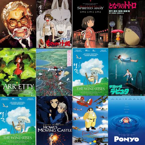 Sale Miyazaki Hayao Collection Posters Anime Wall Stickers Home Decoration Totoro Spirited Away