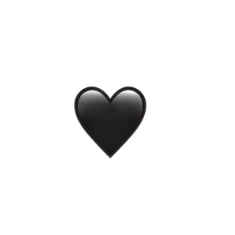 Black Heart Emoji Transparent Background Drawing