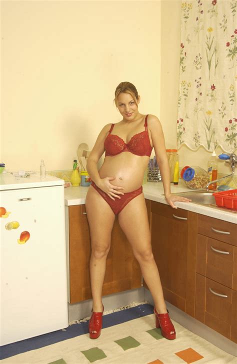pregnant milf in red lingerie spreading ass cheeks porn pictures xxx photos sex images