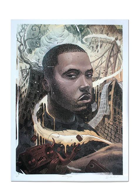 Nas A3 Lithograph Art Print Dan Lish Ego Strip Hip Hop Series Hip Hop