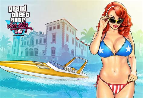 Grand Theft Auto Vice City Th Anniversary Gta V Bikini Girl Digital