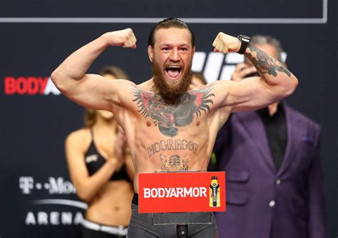 conor mcgregor weighs in and looks beefed up ahead of fight against donald cerrone at ufc 246