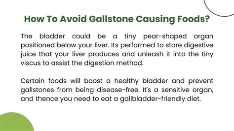 Ppt How To Avoid Gallstone Causing Foods Powerpoint Presentation