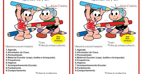 Pauta De Reunião De Pais Para Educação Infantil