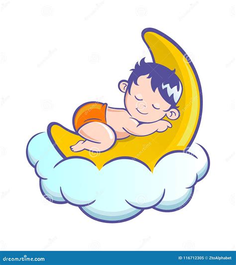 Moon In Baby Dreaming Vector Illustration 29973358
