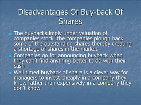 Ppt Buy Back Of Shares Powerpoint Presentation Free Download Id