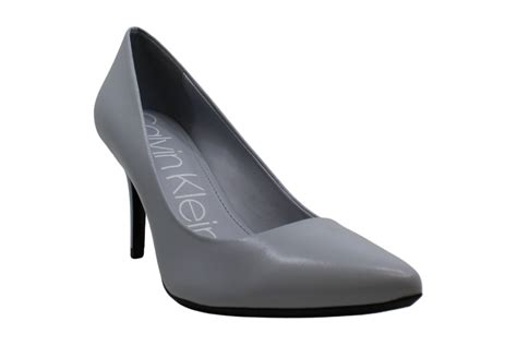 Calvin Klein Womens Gayle Pointed Toe Classic Pumps Grey 1 Size 75