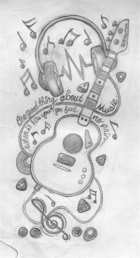Music Sleeve By Tinkat On Deviantart Art Drawings Sketches Creative