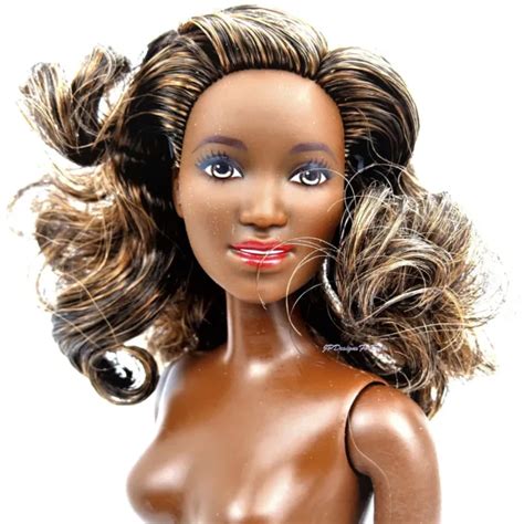 BARBIE FASHIONISTAS AFRICAN American Doll Emoji Fun Nude New 14 61