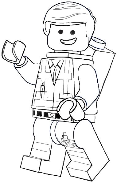 How To Draw Emmet From The Lego Movie And Lego Minifigures Drawing