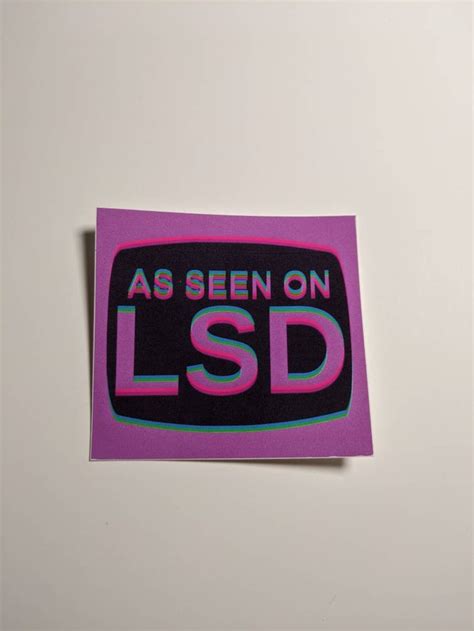 As Seen On Lsd Sticker 2 Colors Etsy