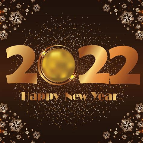 Happy New Year 2022 Snowflakes 2048867 Vector Art At Vecteezy