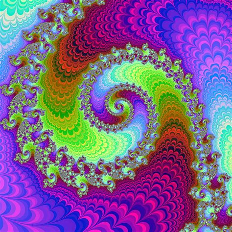 Abstract Multicolored Motley Rotation Spiral Optical Illusion Hd