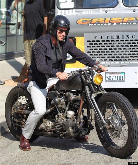 David beckham rides his motorcycle in beverly hills. David Beckham Snapped On His Harley Davidson Motorbike In ...
