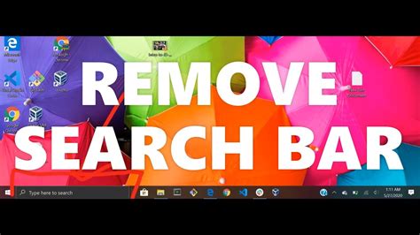 How To Remove Search Bar From Taskbar On Windows Pc Youtube