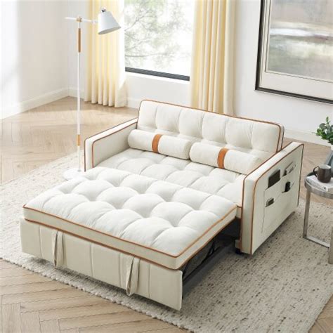 Modern 555 Pull Out Sleep Sofa Bed 2 Seater Loveseats Sofa Couch With