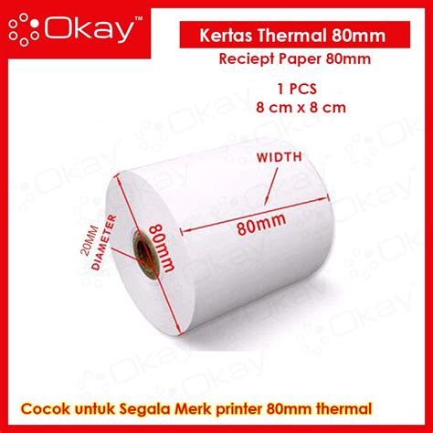 Jual Okay Kertas Thermal Kasir Struk Paper Roll X Mm POS Receipt Printer Kasir Bensin Tol