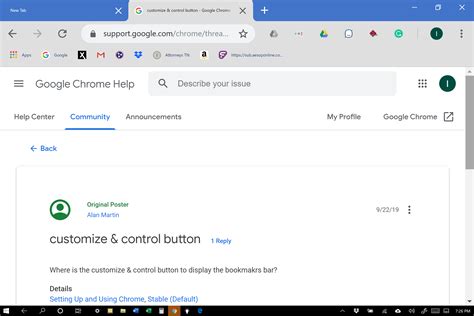 customize & control button - Google Chrome Community