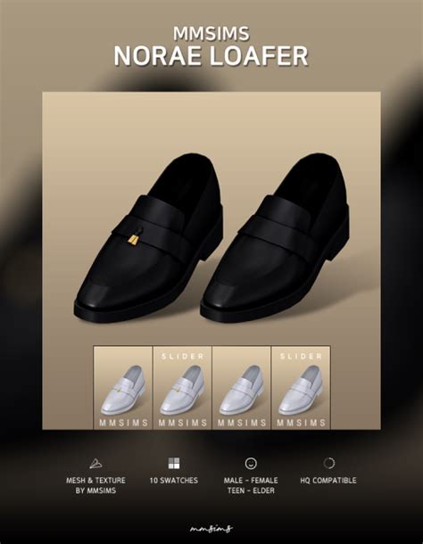 S4cc Mmsims Norae Loafer Sims 4 Cc Shoes Sims 4 Men Clothing Sims