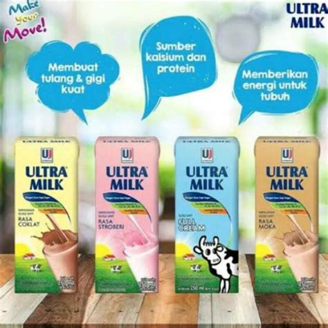 Susu Ultra Milk 250 Ml Cair Uht Ultrajaya Murni Rasa Cokelatfull Cream