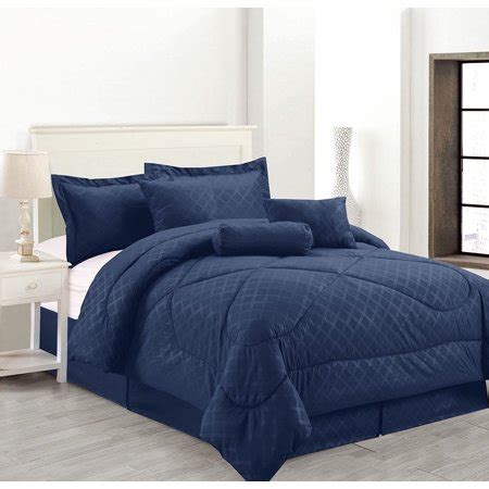 Chances are you'll found one other navy queen comforter set higher design ideas. Luxury Hotel Queen Size 7-Piece Embossed Solid Over-Sized ...