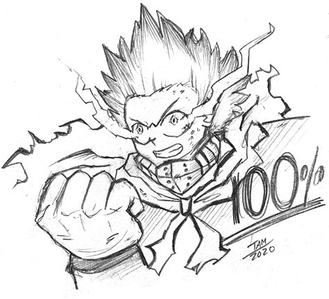 One For All Full Cowling 100 Deku Sketchdoodle R