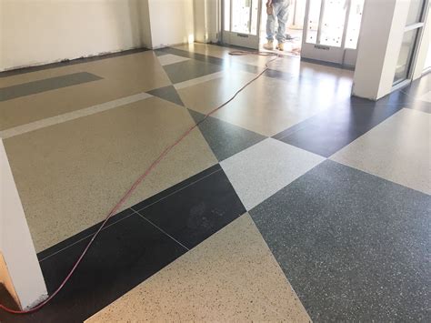 Epoxy.com epoxy terrazzo is trowel applied to a 1/4 to 3/8 nominal thickness to provide an attractive terrazzo finish. Epoxy terrazzo floors at Halifax Health in Florida www ...