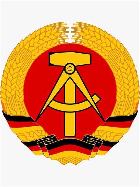 German Democratic Republic Emblem Sticker For Sale By Charlieshim Redbubble