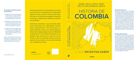 Pdf Historia De Colombia Lo Que Necesitas Saber Mabel Paola López