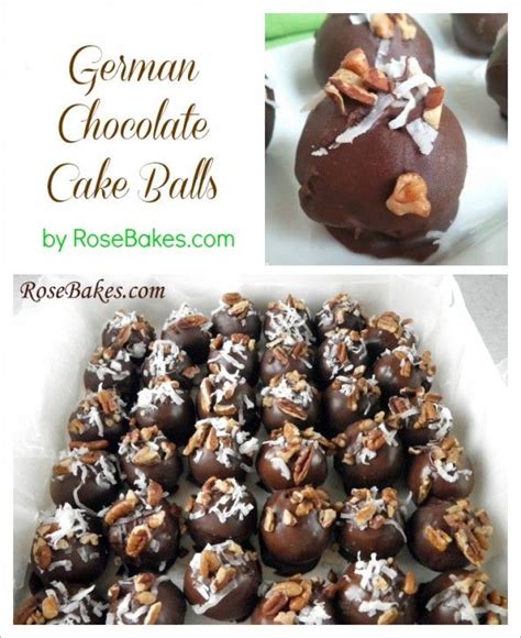 Invert onto a serving plate. German Chocolate Cake Balls | Recipe | Cake ball recipes ...