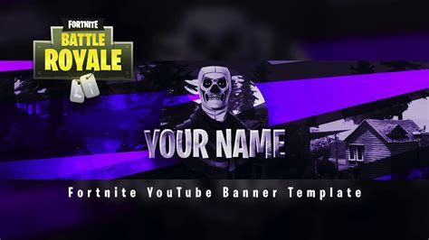 New Free Fortnite Youtube Banner Template Fortnite Doovi